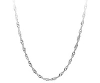 Kingcome Boîte à graines de melon o Word Water Wave Clavicule Chain Lingot Starry Snake Bone Necklace S925 Sterling Silver Necklace