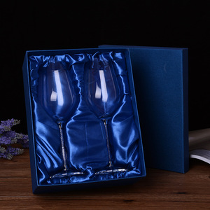 Verres à <span class=keywords><strong>vin</strong></span> en <span class=keywords><strong>verre</strong></span> <span class=keywords><strong>noir</strong></span>/bleu/violet/vert en gros, verres à eau, verrerie en relief, ensemble avec boîte cadeau - Product Image 3