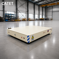 Chariot AGV intelligent à commande autonome alimenté au lithium 40T, véhicule automatique de haute précision pour la manutention de charges lourdes en atelier