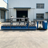 Machine automatique de collage de profilés à chaud PUR avec tête de collage pour film de colle uniforme pour profilés UPVC, bois et MDF