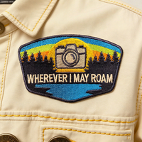 Partout où je peux errer photographie personnalisé fer brodé Patch mode vêtements Badges accessoires pour chapeau utiliser