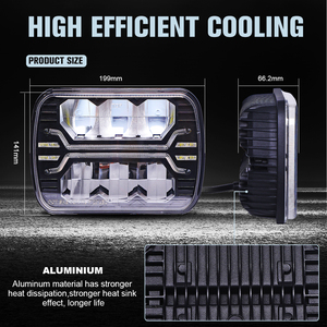 5x7 pouces 5x7 7 pouces faisceau Led phares de moto 80w avec Drl pour 2008 Toyota Camry Hilux pick-up Led phare Ln166 - Product Image 4