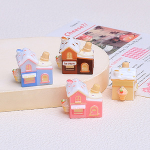 Charme en résine en forme de <span class=keywords><strong>maison</strong></span> de crème glacée 3D, décoration en gel de crème, bricolage, fabrication de bijoux, accessoires miniatures mignons, kit de fournitures en gros - Product Image 4