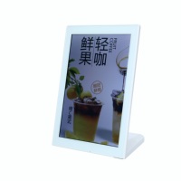 Papan Menu Digital berbentuk L 10.1 inci, papan Makanan Cepat untuk restoran dengan perangkat lunak