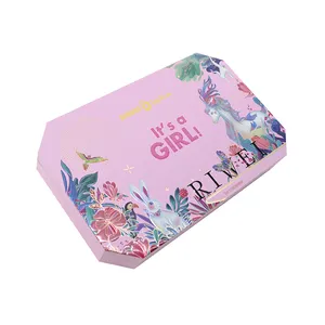 Handmade Blue Custom Cardboard Packaging Box Kit Packaging Magnet Beauty Clamshell Gift Box