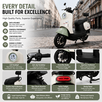 Scooter Eléctrico de Dos Ruedas con Batería de Plomo-Ácido, 350W 48V, Largo Alcance, Motocicleta Eléctrica Económica, Bicicleta Eléctrica Urbana