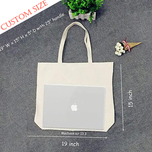 Percand nhà máy sản xuất tùy chỉnh kích thước mua sắm Tote dây kéo bên trong túi Hữu Cơ Bông biểu tượng tùy chỉnh sinh thái vải Tote Túi - Product Image 2