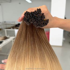 Cheveux russes vierges à double trame, ondulés bouclés, kératine italienne, qualité supérieure, cuticules alignées, pointe plate K, directement de l'usine - Product Image 2