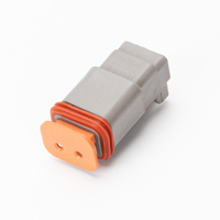 Connecteur électrique étanche gris à 2 broches DT04-2P+DT06-2S avec contacts solides 14-20AWG