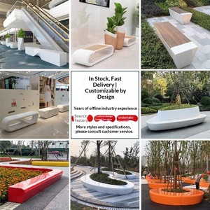 Shopping Mall Fiberglass <b>Leisure</b> Seat Outdoor Garden Creative Tree Pool <b>Bench</b> Public Waiting Area Resting Trees Customized H0925 - Product Image 2