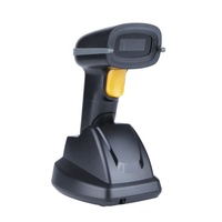 CMOS lectura de código de barras de mano OEM QR código de barras lector portátil 2D 433MHz escáner de código de barras inalámbrico pistola con base de carga