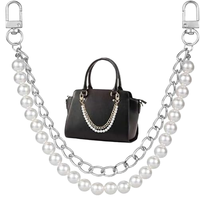 Chaîne de remplacement réglable en métal imitation or/argent de 31 cm pour sac à main et sac bandoulière/bandoulière croisée DIY