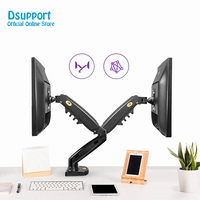 Support de bureau double pour moniteur Bras de moniteur à mouvement complet pour écrans de 17 à 27 pouces 4.4 ~ 19.8lbs Charge par écran F160 Produits en stock