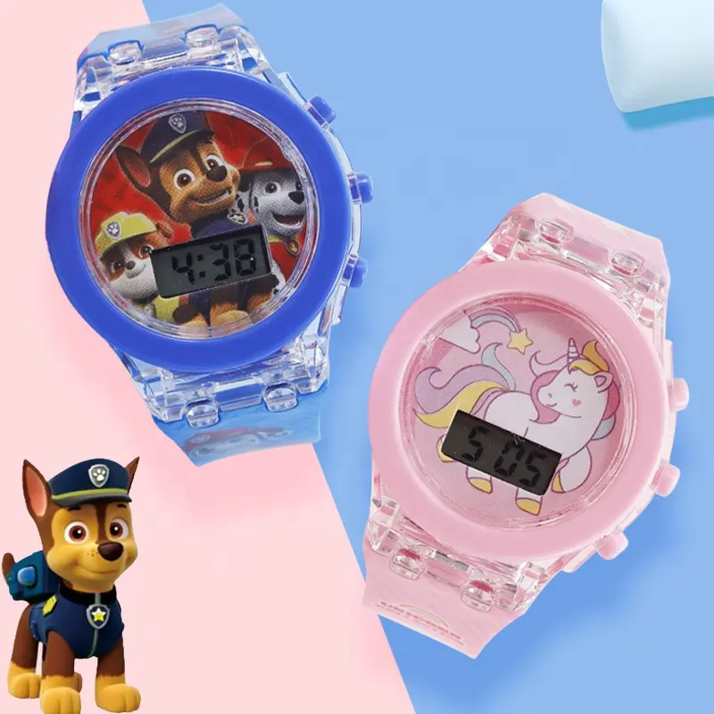 Hot Sell light up baby watches smart cute children's digital watch for kids girls boys Electronic Cartoon Watch