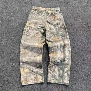 Cross-Border Factory Direct Sale 2026 Summer New Retro Casual Versatile Branch Camouflage Washed <b>Vintage</b> Work Pants - Product Image 2