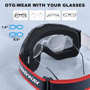 Gafas de Esquí/Snowboard de Plástico para Adultos y Jóvenes Unisex, Protección UV, Lentes Tóricas para Deportes, Actividades al Aire Libre, Ciclismo - Product Image 5