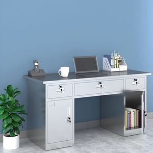 Acciaio singolo piedistalli per <span class=keywords><strong>Computer</strong></span> scrivanie mobili da ufficio Manager lavoro scrivania in metallo scrivania da ufficio con cassetto - Product Image 5