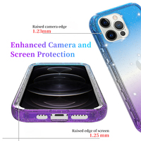 Offre Spéciale Cristal Clair TPU Étui Mobile Pour iPhone 13 Pro Paillettes Dégradé Hybride Pour Téléphone Portable Apple iPhone 13 Pro Max