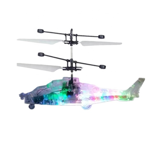 Colorful Infrared Inductive RC Flying Helicopter with LED Lights New Year's Christmas Gift Hand Flying Electronic Pet Helicopter