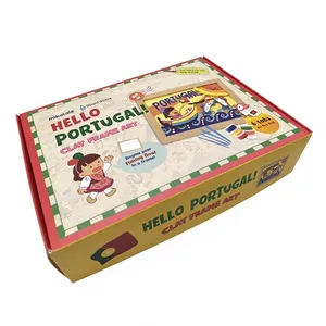 Nouveauté 2026 : Kit d'art créatif pour enfants avec argile <span class=keywords><strong>à</strong></span> séchage <span class=keywords><strong>à</strong></span> l'air ultra-légère pour cadre photo 3D, jouet intellectuel de modelage DIY - Product Image 2