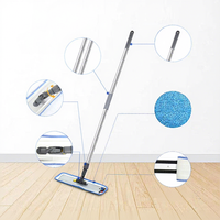 Serpillère en microfibre avec cadre en aluminium, antibactérienne, réutilisable, durable, haute absorption pour plafonds, fenêtres, maison/usage double
