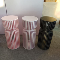 Fournitures de décoration de mariage présentoir de gâteau support de piédestal pvc acrylique fleur désert Table cylindre plinthe