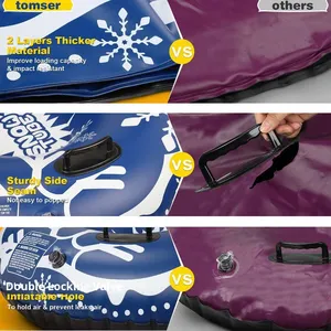 Tube à neige gonflable en PVC écologique pour enfants et adultes, épaissi et résistant à l'usure, pour le ski et le traîneau à neige - Product Image 3