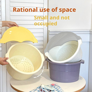 Chậu ngâm chân di động, gấp gọn được với nắp và tay cầm, thùng ngâm chân tiện dụng cho spa tại nhà và du lịch ngoài trời - Product Image 3