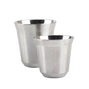 แก้วน้ำสแตนเลสสองชั้น สีเงิน แก้วดื่มชา กาแฟ - Product Image 4