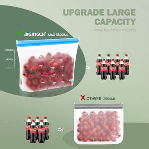 Heavy Duty Ziplock <b>Bags</b> with Valve Side Gusset Food Grade PE Resealable Storage <b>Bags</b> for Baby Food Salad & Cakes-Wholesale - Product Image 6