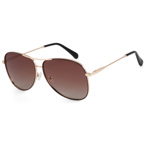 Gafas de Sol de Piloto con Montura Completa, Lentes Degradadas, Montura Dorada, 100% Protección UV, Unisex, Estilo Rectangular para Adultos - Product Image 1