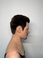 Peut être personnalisé selon les photos Tête complète tête nue vieil homme couvre-chef Cosplay masque de tête en silicone peut ouvrir la bouche