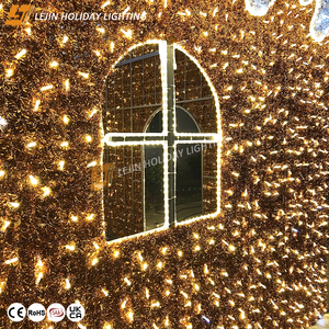 Decorazione natalizia personalizzata 3D motif light camino house per la decorazione esterna di natale - Product Image 6