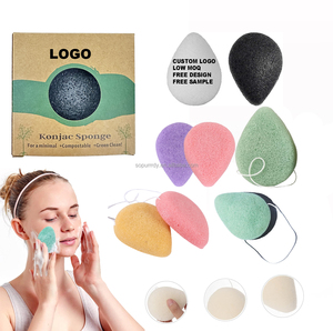 Éponge <span class=keywords><strong>de</strong></span> maquillage en <span class=keywords><strong>konjac</strong></span> naturel en forme <span class=keywords><strong>de</strong></span> goutte d'eau avec logo personnalisé et marque privée, éponge exfoliante pour le corps et le visage, en <span class=keywords><strong>charbon</strong></span> <span class=keywords><strong>de</strong></span> bois biologique - Product Image 1