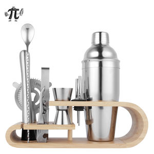 Coctelera Boston de Acero Inoxidable Plateado Paceon de 11 Piezas, con Marco de Madera de <span class=keywords><strong>Doble</strong></span> Capa, 750 ml, Reutilizable, Ecológica y Duradera - Product Image 6