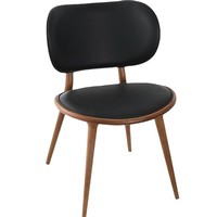 Chaise de salle à manger en bois massif nordique, design moderne, dossier simple, chaise haut de gamme, sac souple, détente, salon, salle à manger