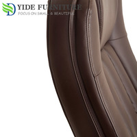 Chaise de bureau de luxe en cuir doré de haute qualité