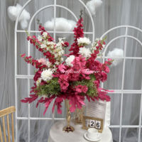 Vibrant Rose Chaud À La Main Artificielle 50cm Fleur Boule Pièce Maîtresse De Mariage Arrangement Floral pour Festival Événement Fête Décor