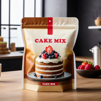 Sac Ziplock imprimé personnalisé mélange crêpe gaufre poudre pochette 300g emballage en poudre chocolat fruits Milkshake