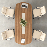 Table de conférence de bureau moderne en MDF de haute qualité pour hôtel, école, hôpital - Écologique et durable