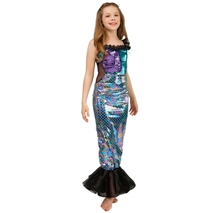 Delle ragazze Della Sirena Vestito <span class=keywords><strong>Costume</strong></span> Discolorat Scala Slim Fit Vestito Cosplay Mermaid <span class=keywords><strong>Costume</strong></span> Per I Bambini - Product Image 1