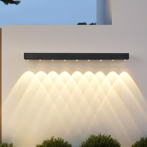 Lámpara de pared para exteriores con energía solar, impermeable, LED, de tira larga, para placa de identificación - Product Image 2