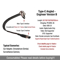 Cable de Carga de Alto Rendimiento y Baja Pérdida de Energía 3.2, Cable Tipo-C Macho a Hembra, Flexible para Bancos de Energía y Teléfonos Móviles