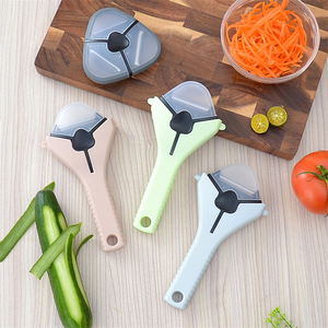 Multifunctional Handed Metal Kitchen <b>Tools</b> & Gadgets 3 in 1 Stainless Steel Rotation <b>Vegetable</b> Peeler with Protective Cover - Product Image 1