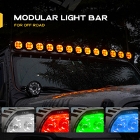 Barre lumineuse LED modulaire RGB incurvée de 38/42/48/50/52 pouces, connectable, pour Toyota Land Cruiser Patrol F150 Raptor Jeep Bronco 4X4