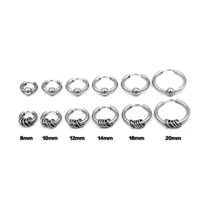 Stainless Steel Earrings Men's Stud Trend Hip Hop Versatile Personality Earrings Hoop Ball Ear For Woman Man