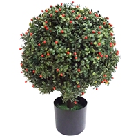 Haute qualité décoration de la maison faux pot arbres extérieur artificiel topiaire bonsaï artificiel blanc arbre fruitier pour la décoration intérieure
