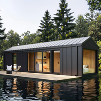 Maison préfabriquée mobile extensible en bois et acier de 20 pieds avec des chambres à coucher au design moderne, espace de vie extérieur, bureau à domicile, boutique, hôtel