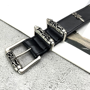 थोक फैशन चमड़े की बेल्ट बकल डिजाइनर ब्रांड कस्टम लक्जरी कमर रबर बेल्ट पुरुषों - Product Image 6