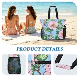 Bolso Tote para Mujer con Estampado Floral y Cierre de Cremallera, Diseño Moderno, para Todas las Temporadas - Product Image 4